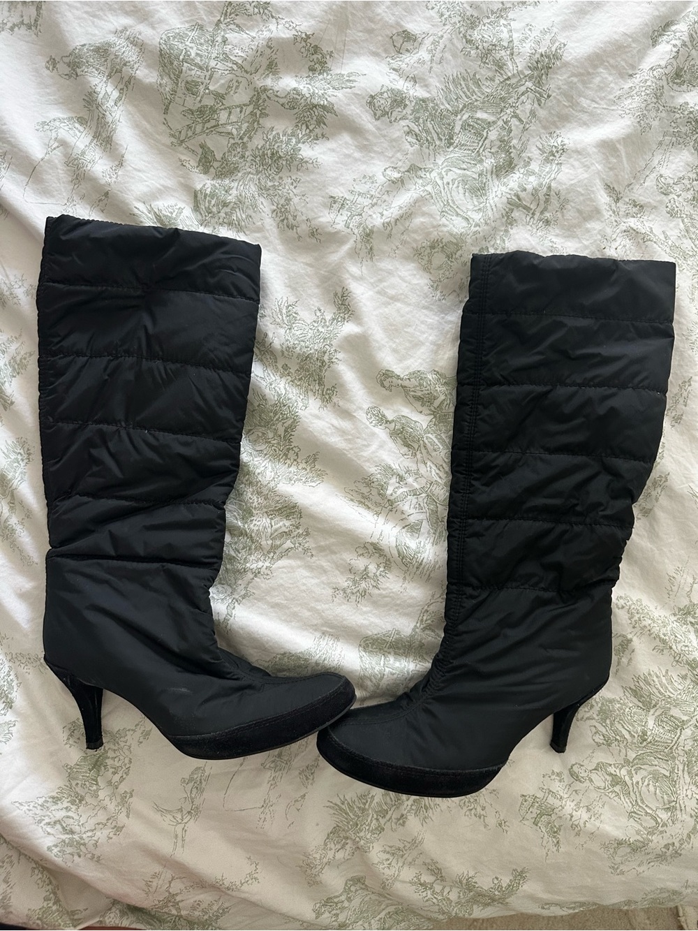 Pedro Garcia Black Nylon Tall Boots - Picture 2 of 3